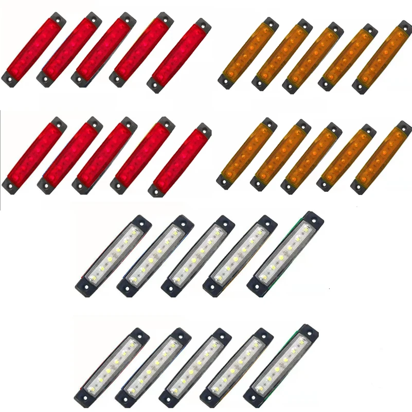 12V 24V Car External Lights LED 6 SMD LED Auto Car Bus Truck Lorry Side Marker Indicator low Led Trailer Light Rear Side Lamp
12V 24V Car External Lights LED 6 SMD LED Auto Car Bus Truck Lorry Side Marker Indicator low Led Trailer Light Rear Side Lamp