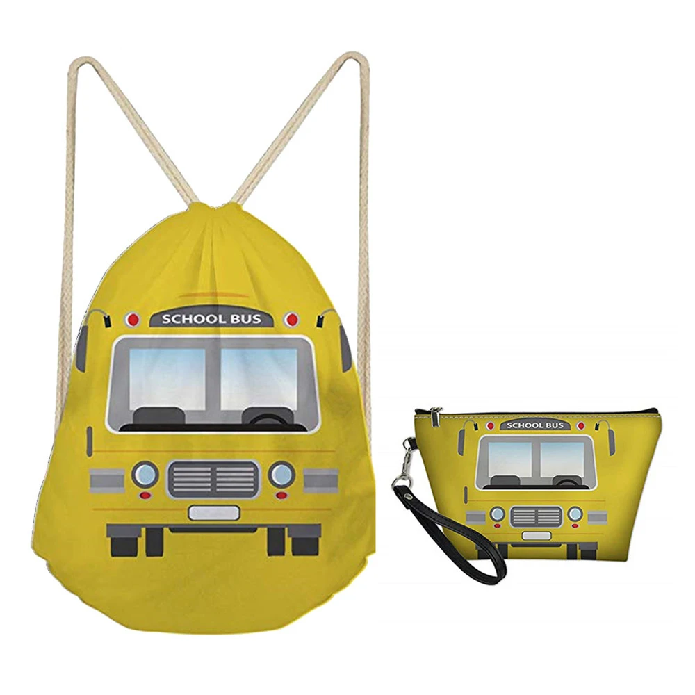 MOZOEYU Yellow Bus Pattern Drawstring Bags with Make Up Bags Sets for Kids Girls Boys School Bags Women Travel Light Mochila
MOZOEYU Yellow Bus Pattern Drawstring Bags with Make Up Bags Sets for Kids Girls Boys School Bags Women Travel Light Mochila