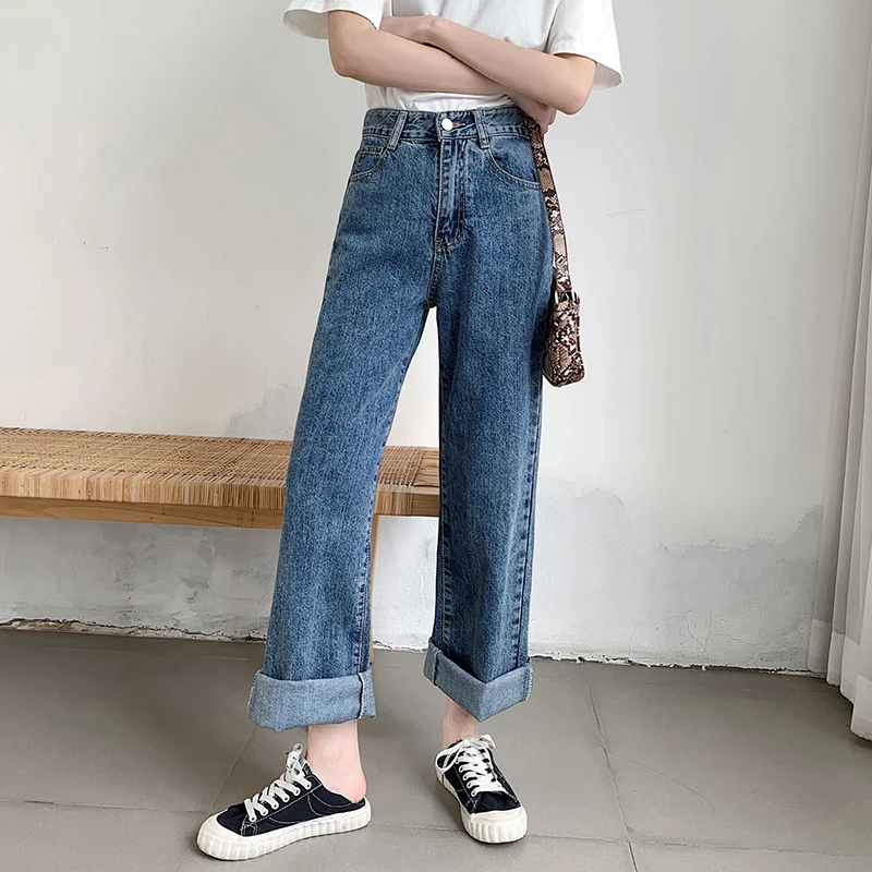 2021 Spring And Summer Jeans For Girls Straight Trousers Made Old Washed Women'S Jeans Blue Old-Fashioned Loose Denim Trousers
2021 Spring And Summer Jeans For Girls Straight Trousers Made Old Washed Women'S Jeans Blue Old-Fashioned Loose Denim Trousers