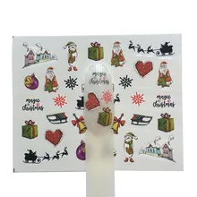 Adhesivos para uñas calcomanías para manicura calcomanías para uñas acuáticas copo de nieve pegatina para uñas y deslizador para arte de uñas F05/F06/F07/F08(China)