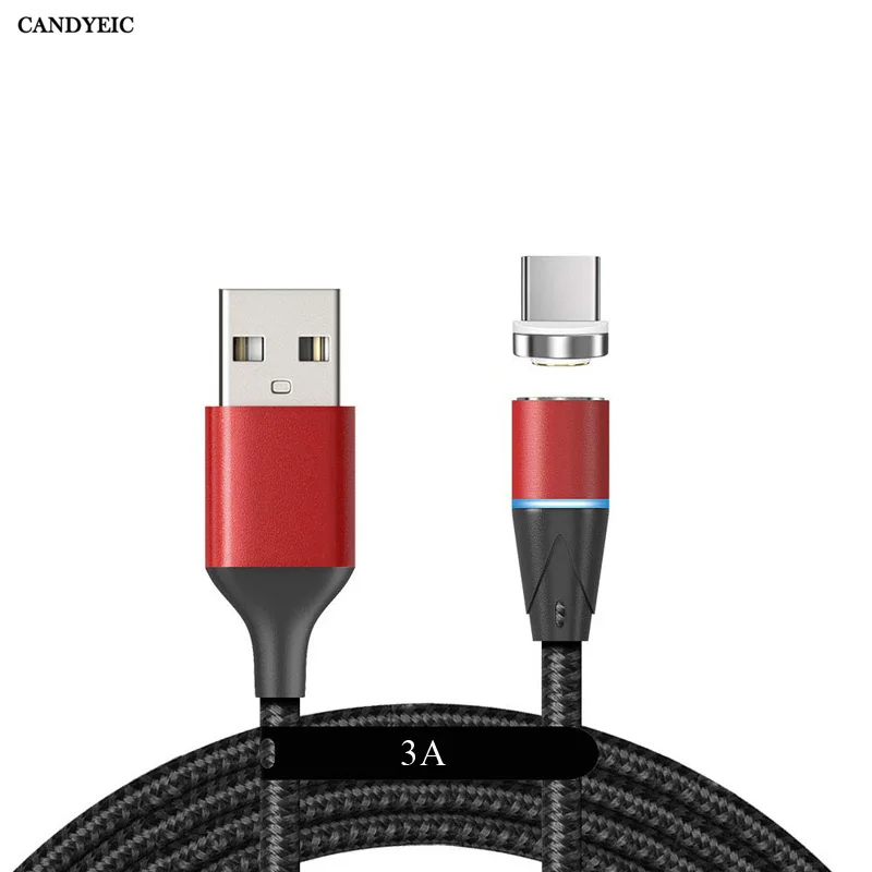 Магнитные кабели CANDYEIC USB C для HUAWEI Honor 20 Pro 9X V30 V20 Note10 Play магнитное зарядное