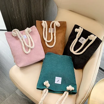 Casual Women Corduroy Handbags Fashion Solid Color Shoulder Bag Girls Simple Large Capacity Shopping Totes Women's Bags Bolsas
Casual Women Corduroy Handbags Fashion Solid Color Shoulder Bag Girls Simple Large Capacity Shopping Totes Women's Bags Bolsas
