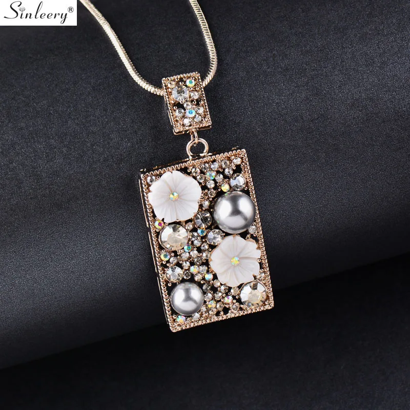 SINLEERY Retro White Shell Flower & Grey Simulated Pearl Square Long Necklace Pendant Women Jewelry Accessories 304 SSC
SINLEERY Retro White Shell Flower & Grey Simulated Pearl Square Long Necklace Pendant Women Jewelry Accessories 304 SSC