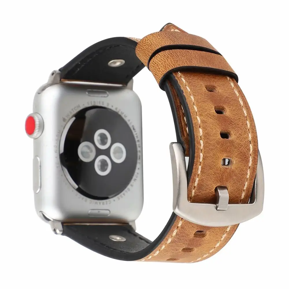 Band For Apple Watch 5/4 44mm 40mm Leather Watchband Replacement Bracelet Strap Sport Loop for iwatch series 3/2/1 42mm 38mm
Band For Apple Watch 5/4 44mm 40mm Leather Watchband Replacement Bracelet Strap Sport Loop for iwatch series 3/2/1 42mm 38mm