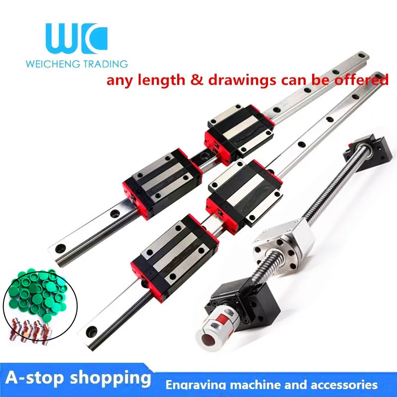 linear guide rails HGR15+hgh15ca+ballscrews SFU1605 any length+nut housing ballscrew end support BKBF12+couplers for CNC PARTS
linear guide rails HGR15+hgh15ca+ballscrews SFU1605 any length+nut housing ballscrew end support BKBF12+couplers for CNC PARTS