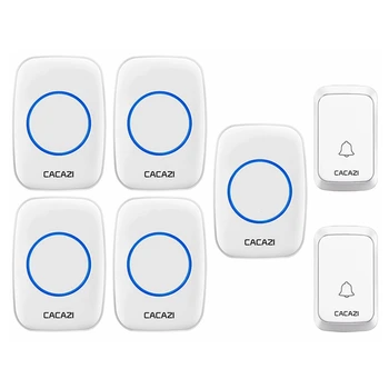 CACAZI Intelligent Waterproof Wireless Doorbell LED Light Home Cordless Call Ring Bell 2 Button 5 Receivers US EU UK AU Plug
CACAZI Intelligent Waterproof Wireless Doorbell LED Light Home Cordless Call Ring Bell 2 Button 5 Receivers US EU UK AU Plug