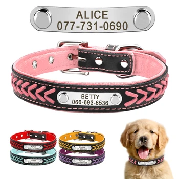Leather Dog Collar Personalized Collars With Nameplate Customized Pet ID Tag Collar for Small Medium Large Dogs Pitbull
Leather Dog Collar Personalized Collars With Nameplate Customized Pet ID Tag Collar for Small Medium Large Dogs Pitbull