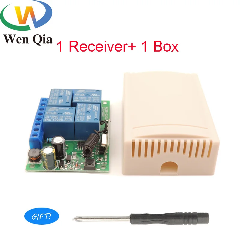 433Mhz Universal Wireless Remote Control Switch AC 85V ~ 250V 4CH Relay Receiver Module With Box For Light Bulb Motor SmartHome
433Mhz Universal Wireless Remote Control Switch AC 85V ~ 250V 4CH Relay Receiver Module With Box For Light Bulb Motor SmartHome