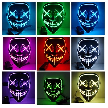 44 Color Halloween LED Mask Purge Masks Election Mascara Costume DJ Party Light Up Masks Glow In Dark 
44 Color Halloween LED Mask Purge Masks Election Mascara Costume DJ Party Light Up Masks Glow In Dark