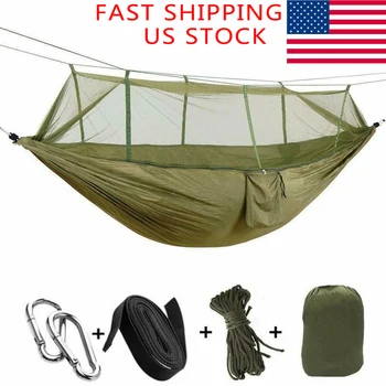 Portable Double Hammock with Mosquito Net Account Camping Hanging Bed Swing Chair Hanging Chair 
Portable Double Hammock with Mosquito Net Account Camping Hanging Bed Swing Chair Hanging Chair