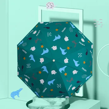 210T Full Automatic Three-Folding Umbrella Female Windproof Painting Animal Umbrella Rain Women Quality Umbrellas
210T Full Automatic Three-Folding Umbrella Female Windproof Painting Animal Umbrella Rain Women Quality Umbrellas