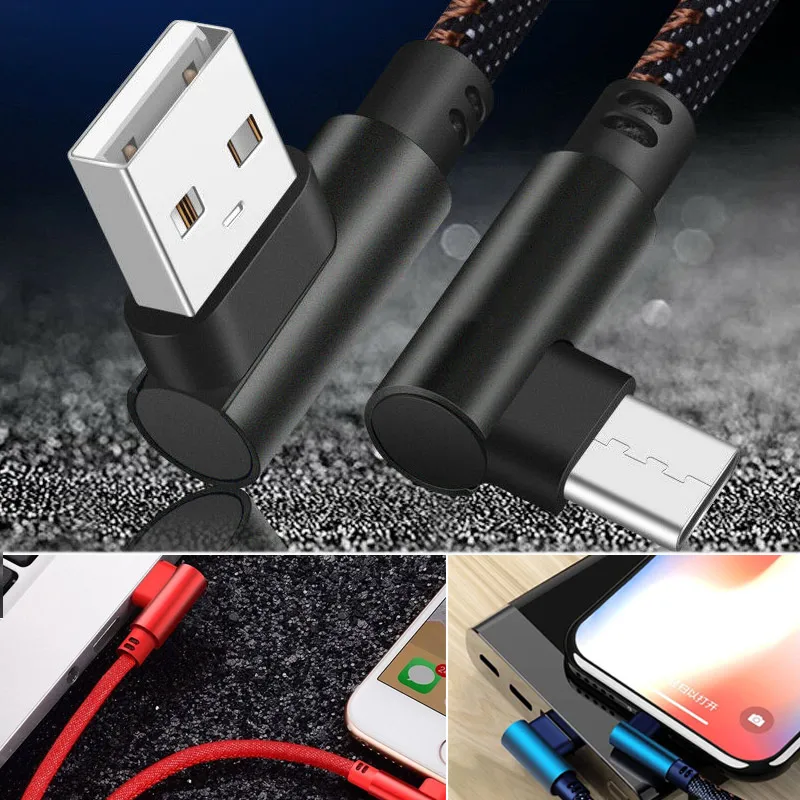 Type-C/Micro USB 90 Degree Charging Cable USB 3.1 Fast Data Sync Charger Line NK-Shopping
Type-C/Micro USB 90 Degree Charging Cable USB 3.1 Fast Data Sync Charger Line NK-Shopping