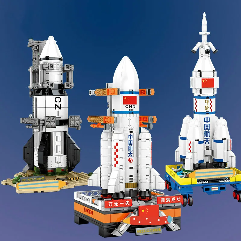 High quality rocket team Long March carrier space rocket boy assembled aerospace series small particle building block toys
High quality rocket team Long March carrier space rocket boy assembled aerospace series small particle building block toys