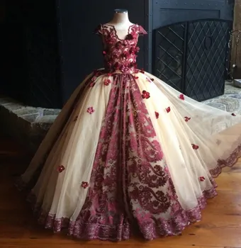 Wine Lace Puffy Champagne Tulle 3 D Flower Kids Pageant Dress First Communion Dresses For Girls Lace Flower Girl Dress
Wine Lace Puffy Champagne Tulle 3 D Flower Kids Pageant Dress First Communion Dresses For Girls Lace Flower Girl Dress