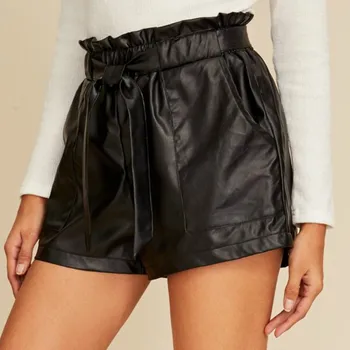 Women PU Leather Vintage Punk Shorts 2020 New Fashion High Street British Style k-POP Shorts With Belt
Women PU Leather Vintage Punk Shorts 2020 New Fashion High Street British Style k-POP Shorts With Belt