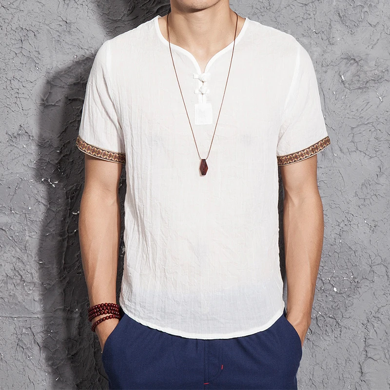 2019 Summer Fashion Mens Casual Linen Shirts Short Sleeve V Neck White Basic Blouse Chinese Style Thin Tops Men Plus Size M-5XL
2019 Summer Fashion Mens Casual Linen Shirts Short Sleeve V Neck White Basic Blouse Chinese Style Thin Tops Men Plus Size M-5XL