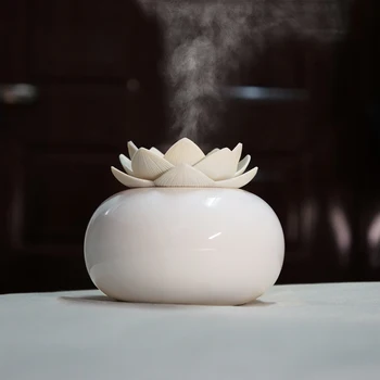 200ML White Ceramic Ultrasonic Aroma Humidifier Air Diffuser Simplicity Lotus Purifier Atomizer essential oil diffuser difusor
200ML White Ceramic Ultrasonic Aroma Humidifier Air Diffuser Simplicity Lotus Purifier Atomizer essential oil diffuser difusor