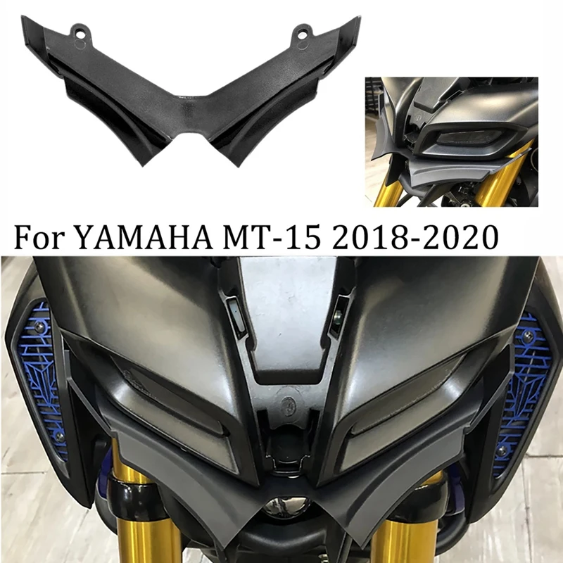 

Для Yamaha MT15 MT-15 2018-2021 крылья Передняя Пневматическая обтекаемой формы с принтом крыльев Защитная крышка Черный