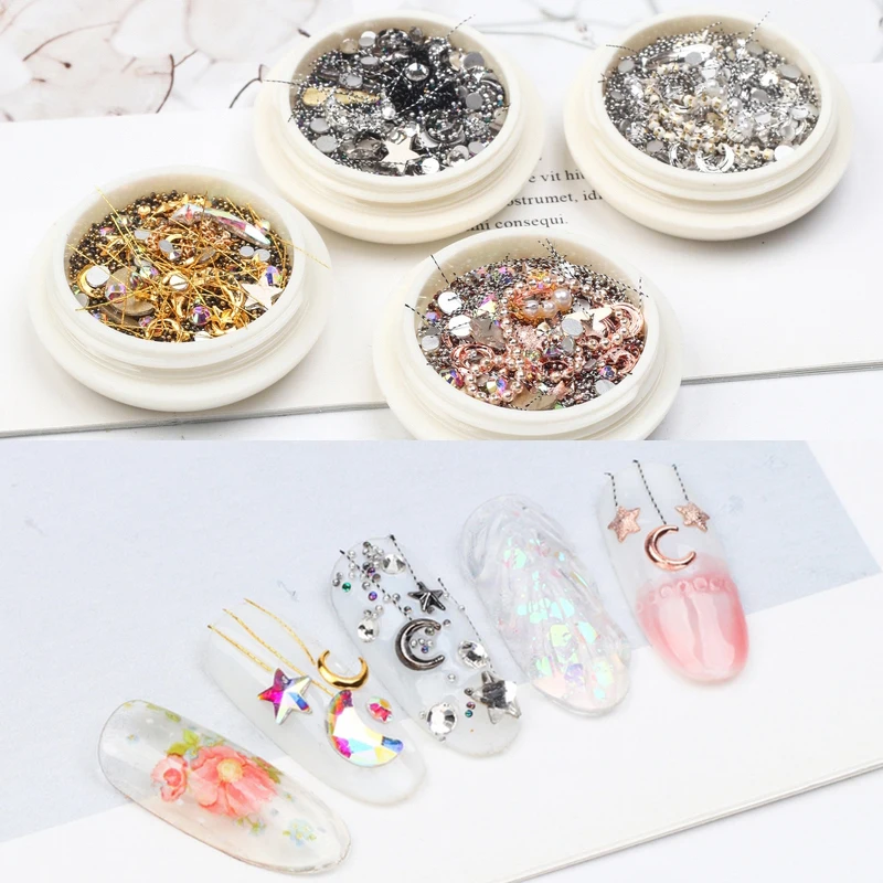 1 Box 3D Nail Art Decoration Mixed-size Nail Beads Multi Patterns Nail Rhinestones Irregular Chains Design Nail Accessories
1 Box 3D Nail Art Decoration Mixed-size Nail Beads Multi Patterns Nail Rhinestones Irregular Chains Design Nail Accessories