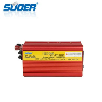 Suoer【 modified Sine Wave Inverter 】 Pure Sine Wave Solar DC AC 12V 220V 1200W Off Grid Inverter (SFR-1200A)
Suoer【 modified Sine Wave Inverter 】 Pure Sine Wave Solar DC AC 12V 220V 1200W Off Grid Inverter (SFR-1200A)