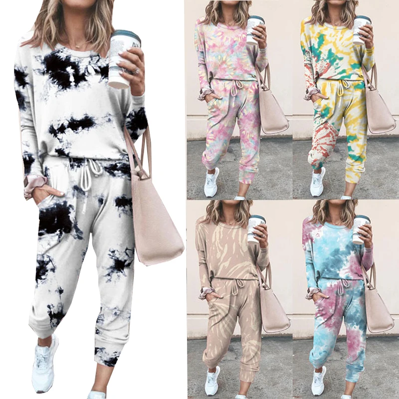 Spring Autumn Tie Dye Women Sets Fashion Women Long Sleeve Top+ Pants Two Pcs Sets Casual Oversized Female Set New Lady Suit
Spring Autumn Tie Dye Women Sets Fashion Women Long Sleeve Top+ Pants Two Pcs Sets Casual Oversized Female Set New Lady Suit