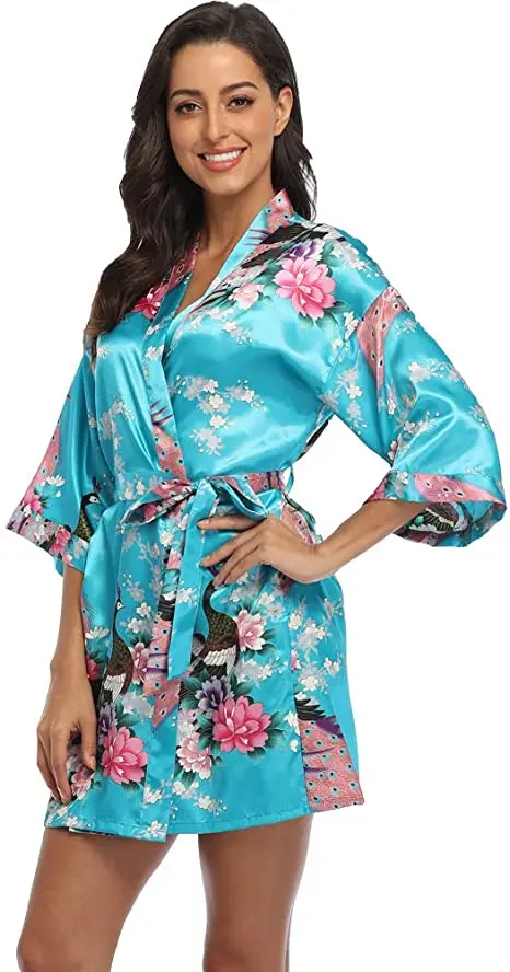 2015 Silk Kimono Robe Bathrobe Women Satin Robe Robe Longue Femme For Women Night Sexy Robes Night Grow For Bridesmaid Summer 2015 Silk Kimono Robe Bathrobe Women Satin Robe Robe Longue Femme For Women Night Sexy Robes Night Grow For Bridesmaid Summer
