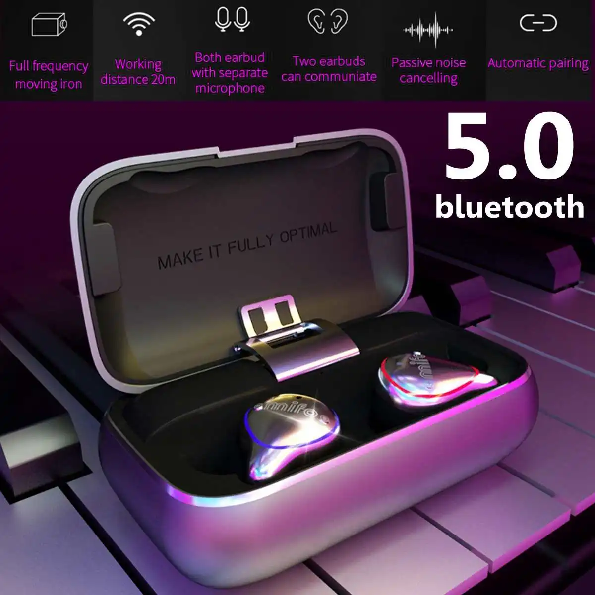 Mifo o5 PLUS Mini Bluetooth 5.0 Headsets True Wireless Earbuds Hands Free Sport Stereo Headset Tws Waterproof Earphone Running
Mifo o5 PLUS Mini Bluetooth 5.0 Headsets True Wireless Earbuds Hands Free Sport Stereo Headset Tws Waterproof Earphone Running