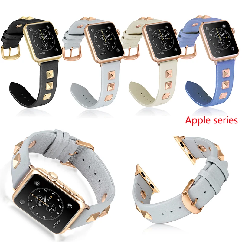 Luxury rivet punk style leather strap, suitable for Apple series 6 5 4 3 2 1 bracelet leather strap apple watch band
Luxury rivet punk style leather strap, suitable for Apple series 6 5 4 3 2 1 bracelet leather strap apple watch band