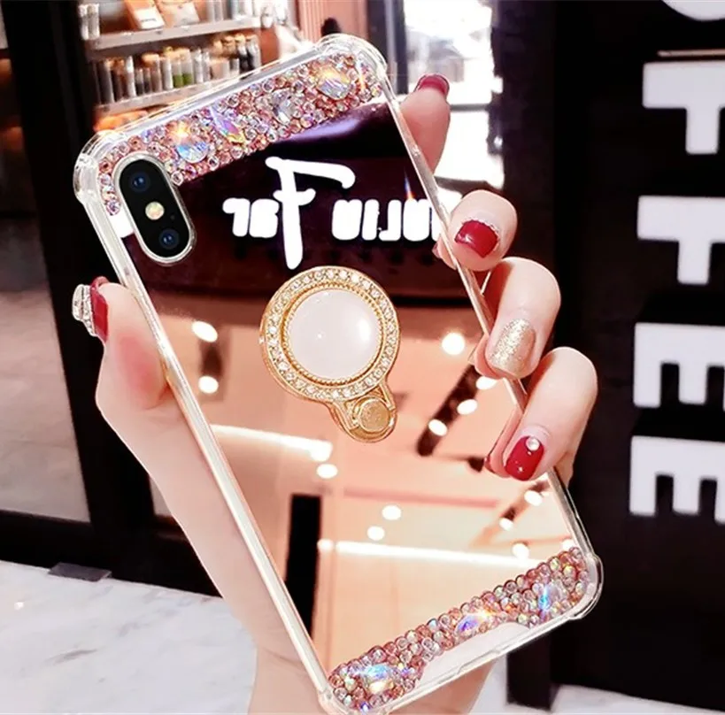 case for iPhone 11 XR 7 8 11 Pro Max X XS Max Plus 6 6s cover Rhinestone Finger ring mirror surface soft case
case for iPhone 11 XR 7 8 11 Pro Max X XS Max Plus 6 6s cover Rhinestone Finger ring mirror surface soft case