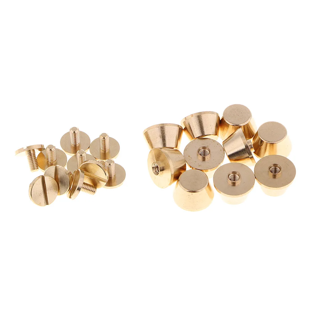 10Pcs 11.5mm Metal Stud Screwback Screw Rivet Silver Leather Craft DIY 10Pcs 11.5mm Metal Stud Screwback Screw Rivet Silver Leather Craft DIY