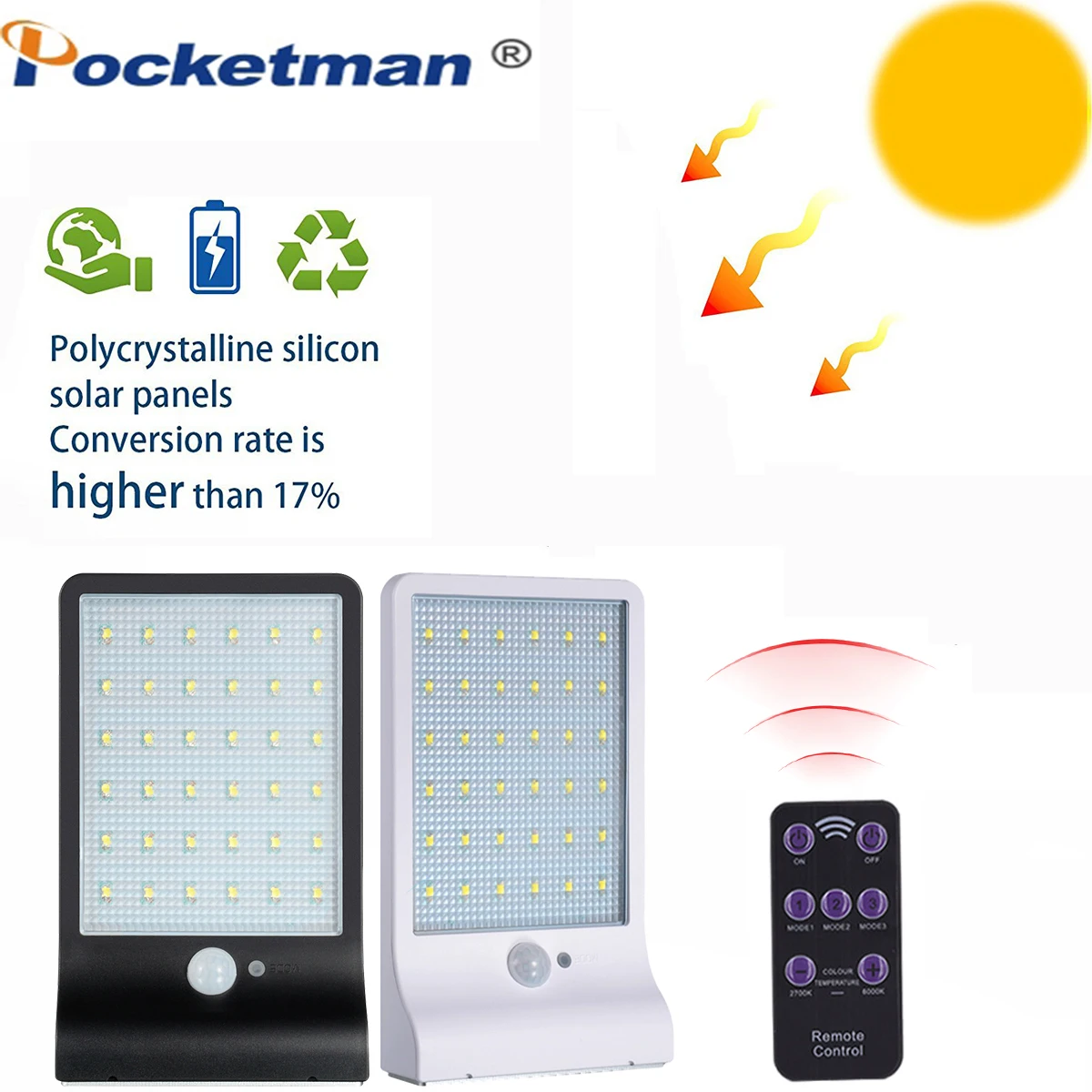48 LED Solar Light, IP65 Waterproof Outdoor Security Night Light, Wireless Wall Lamp with Remote Control Wall Light for Garden
48 LED Solar Light, IP65 Waterproof Outdoor Security Night Light, Wireless Wall Lamp with Remote Control Wall Light for Garden