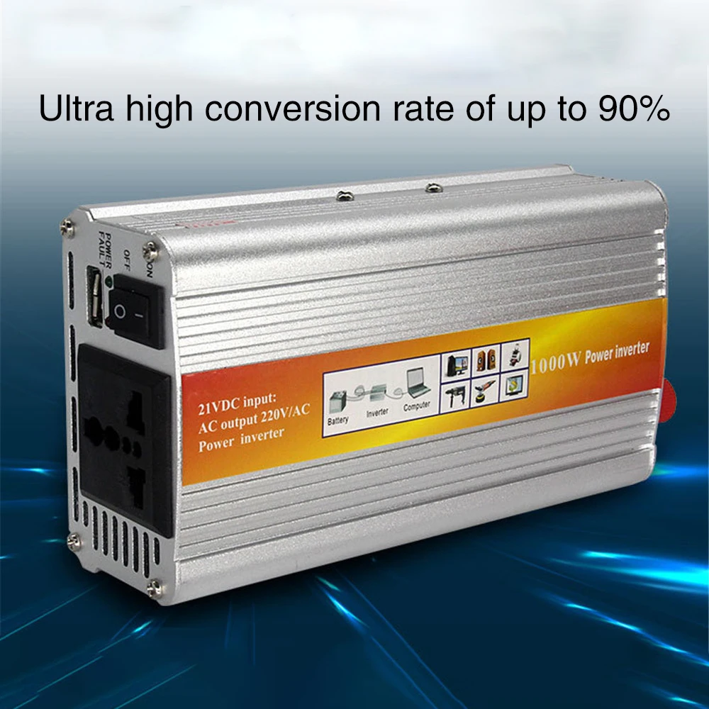 Car Voltage Power Converter 12V/24V TO 220V 1000W Inverter Square Wave High Power Vehicle Inverter Transformer Adapter A1000
Car Voltage Power Converter 12V/24V TO 220V 1000W Inverter Square Wave High Power Vehicle Inverter Transformer Adapter A1000
