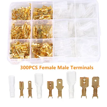 300Pcs Assorted Crimp Spade Terminals 2.8/4.8/6.3mm Female/Male Terminals Electrical Wire Connectors With Insulating Sleeves
300Pcs Assorted Crimp Spade Terminals 2.8/4.8/6.3mm Female/Male Terminals Electrical Wire Connectors With Insulating Sleeves