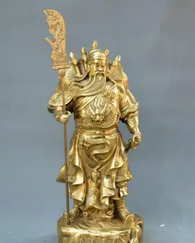 Chinese fengshui old Bronze dragon warrior god Guan Yu god of wealth Statue
Chinese fengshui old Bronze dragon warrior god Guan Yu god of wealth Statue