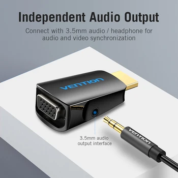 1080P Converter Female Adapter with Audio Output Port Vention HDMI Male to VGA for Household Computer Safety Parts
1080P Converter Female Adapter with Audio Output Port Vention HDMI Male to VGA for Household Computer Safety Parts