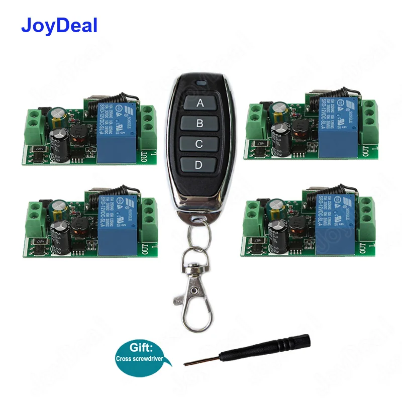 433 Mhz Universal AC 110V 220V Wireless 1CH RF Remote Control Switch Receiver RF Relay Transmitter For Led Light Lamp Switch DIY
433 Mhz Universal AC 110V 220V Wireless 1CH RF Remote Control Switch Receiver RF Relay Transmitter For Led Light Lamp Switch DIY