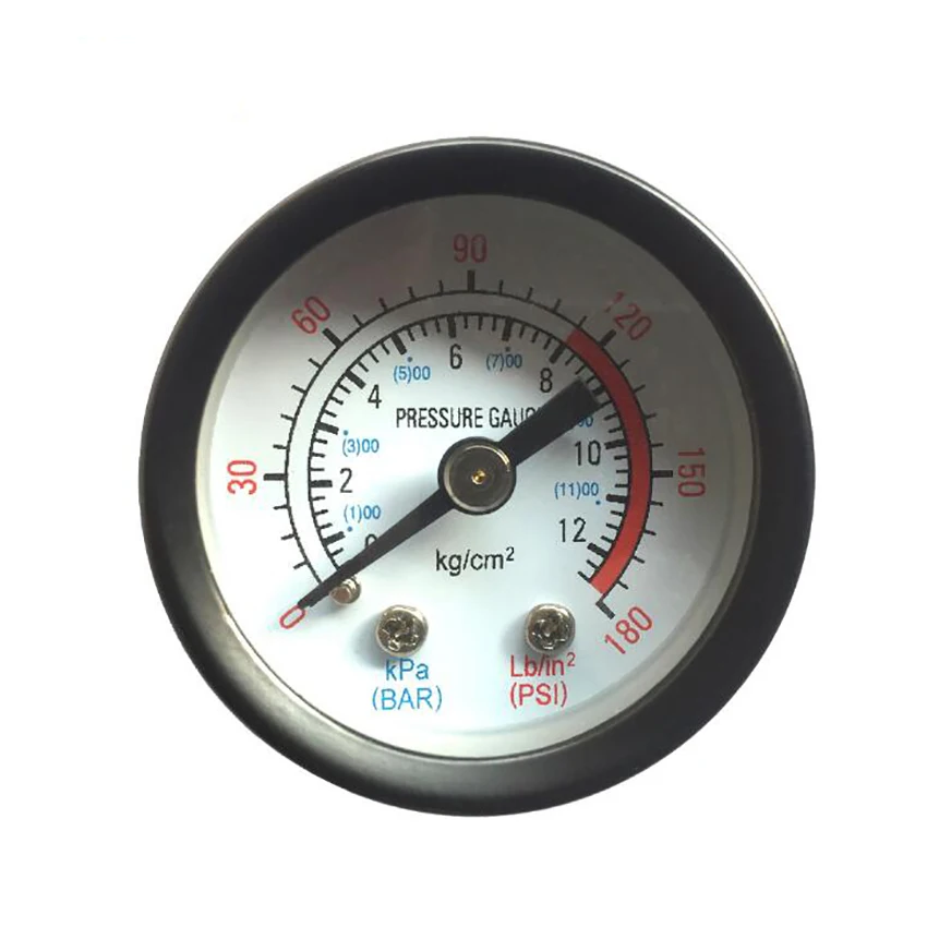 42mm Diameter Pressure Gauge for Air Compressor Water Oil Gas, Pneumatic Tool ZG1/8 Center Back Mount, 0-180 PSI, 0-12Bar
42mm Diameter Pressure Gauge for Air Compressor Water Oil Gas, Pneumatic Tool ZG1/8 Center Back Mount, 0-180 PSI, 0-12Bar
