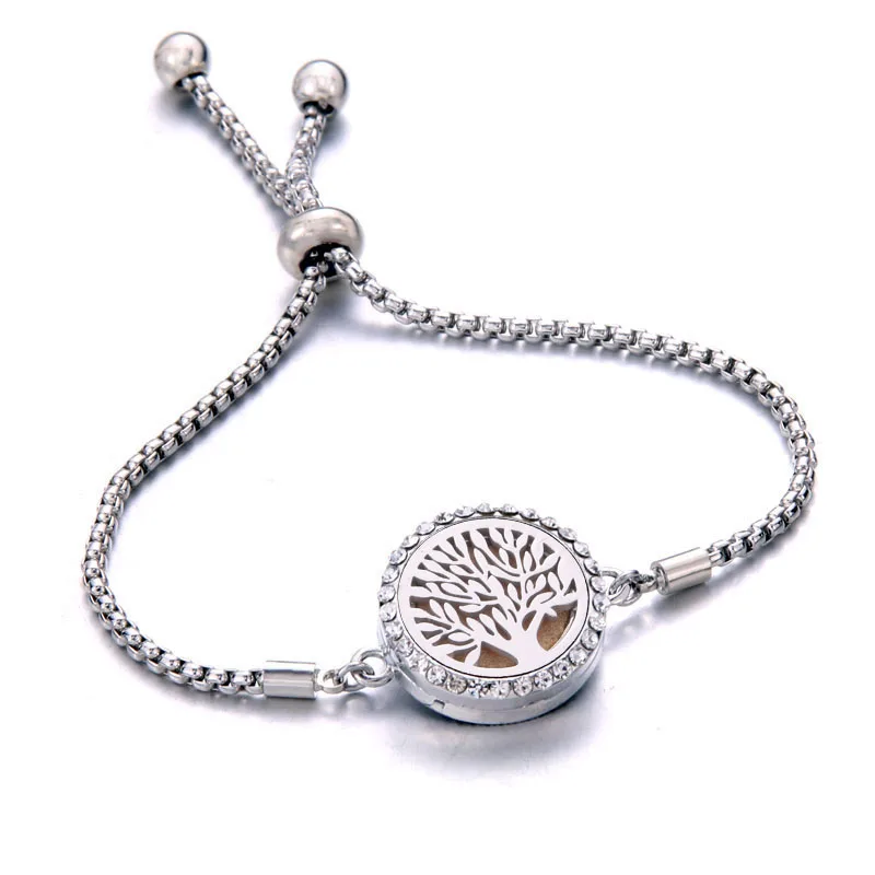 Silver tree of Life crystal Bracelet Essential Oil Diffuser Aromatherapy Lockets Bracelet Charm Adjustable perfume bracelet gift
Silver tree of Life crystal Bracelet Essential Oil Diffuser Aromatherapy Lockets Bracelet Charm Adjustable perfume bracelet gift