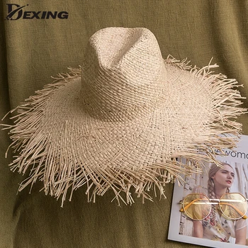 Handmade Weave vintage Raffia Straw Hat Summer Sun Visor Hats For Women Lady Foldable Fashion Cap Wide Brim Panama Beach Hat
Handmade Weave vintage Raffia Straw Hat Summer Sun Visor Hats For Women Lady Foldable Fashion Cap Wide Brim Panama Beach Hat