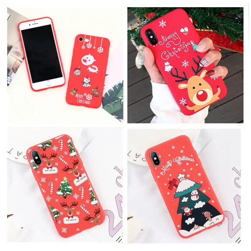 christmas phone case on for iphone xs xr xs max 5 5s se santa
