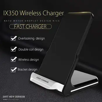10W Qi Wireless Charger Stand LED Dual Coils Fast Charging Dock Station for iPhone 11 Pro X XS 8 XR for Samsung S9 S10 S8 S10E