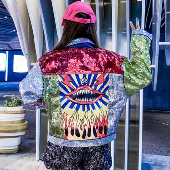 Sequined Denim Jacket Women 2020 Spring Women's Denim Jacket Coat Female Jean Jackets Woman New European Style Cartoon LT703S30
Sequined Denim Jacket Women 2020 Spring Women's Denim Jacket Coat Female Jean Jackets Woman New European Style Cartoon LT703S30