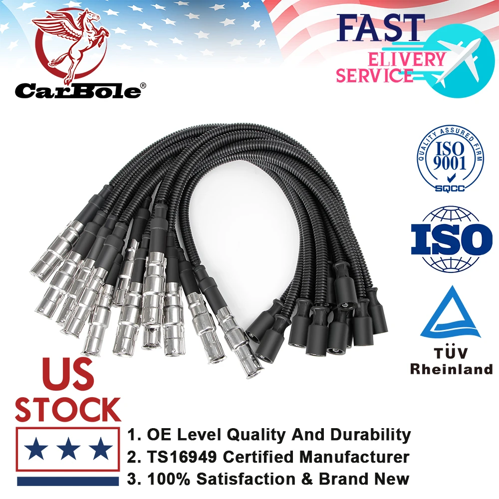 Carbole 12pcs 7mm Black Spark Plug Ignition Wires 1121500118 For Mercedes Benz C-Class E-Class ML SLK 320 350
Carbole 12pcs 7mm Black Spark Plug Ignition Wires 1121500118 For Mercedes Benz C-Class E-Class ML SLK 320 350