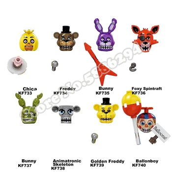 

8pcs/set FNAF Five Nights At Freddys Building Blocks Nightmare Freddy Chica Bonnie Funtime Foxy Figures Toys