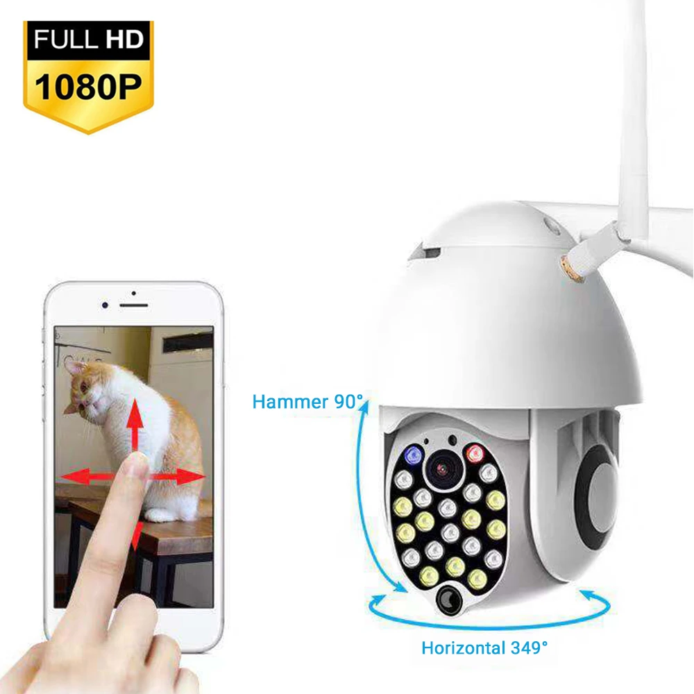 Wifi IP Camera 1080P Wireless PTZ Outdoor 5MP Speed Dome Security Camera Pan Tilt 4X Digital Zoom Network CCTV Surveillance
Wifi IP Camera 1080P Wireless PTZ Outdoor 5MP Speed Dome Security Camera Pan Tilt 4X Digital Zoom Network CCTV Surveillance