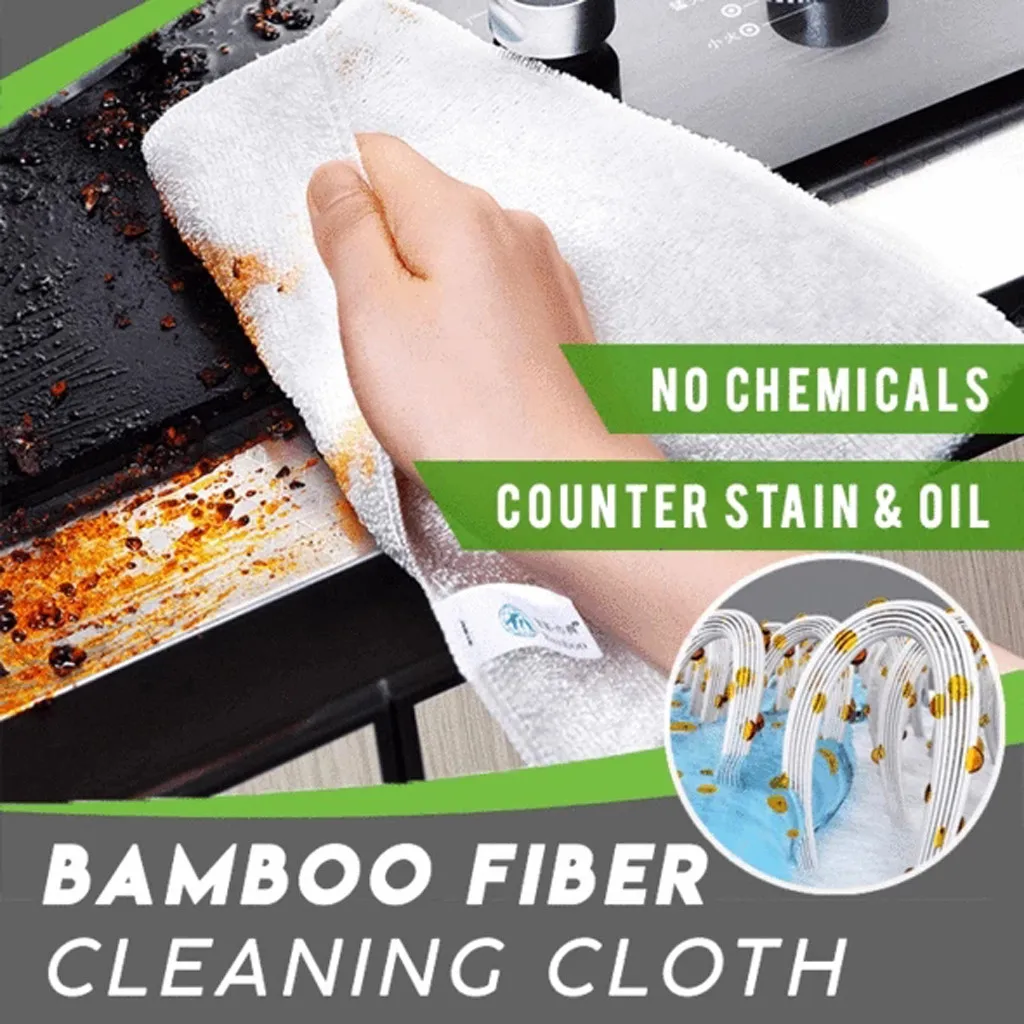 Double Layer Thickened Bamboo Fiber Cleaning Cloth Dishwashing Towel Absorbent Clean Cloth Easy To Clean Scouring Pad 3PCs
Double Layer Thickened Bamboo Fiber Cleaning Cloth Dishwashing Towel Absorbent Clean Cloth Easy To Clean Scouring Pad 3PCs