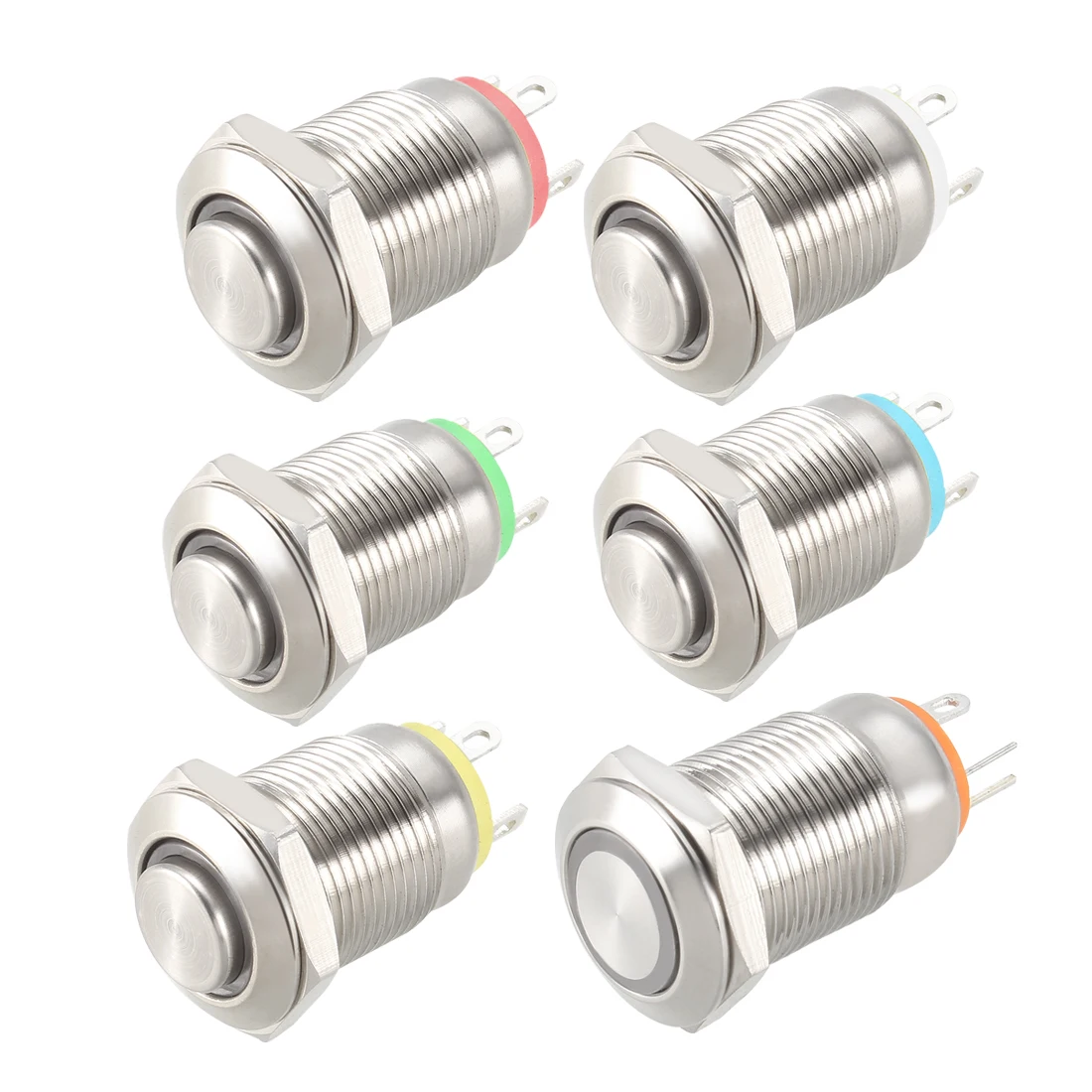uxcell Push Button Switch Momentary Metal High Head 12mm Mounting Dia 1NO 3-6V/12V/24V Red/Yellow/Blue/Green/White LED Light
uxcell Push Button Switch Momentary Metal High Head 12mm Mounting Dia 1NO 3-6V/12V/24V Red/Yellow/Blue/Green/White LED Light