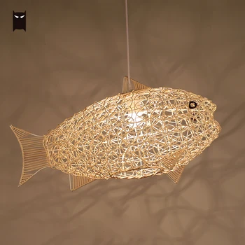 Wicker Rattan Carp Fish Pendant Light Fixture Coutry Rustic Japanese Style Hanging Ceiling Lamp Farmhouse Restaurant Dining Room
Wicker Rattan Carp Fish Pendant Light Fixture Coutry Rustic Japanese Style Hanging Ceiling Lamp Farmhouse Restaurant Dining Room