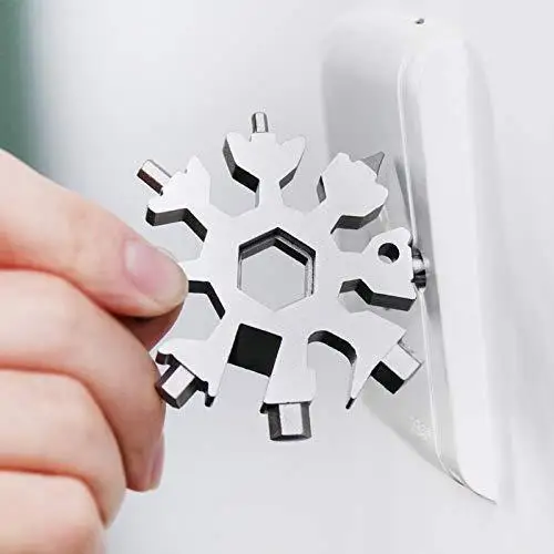 18-in-1 Snowflake Multi-Tool Portable Pocket Tool Wrench Ratchet Combination Metric Wrench Set Socket Wrench Nut Tool for Repair
18-in-1 Snowflake Multi-Tool Portable Pocket Tool Wrench Ratchet Combination Metric Wrench Set Socket Wrench Nut Tool for Repair