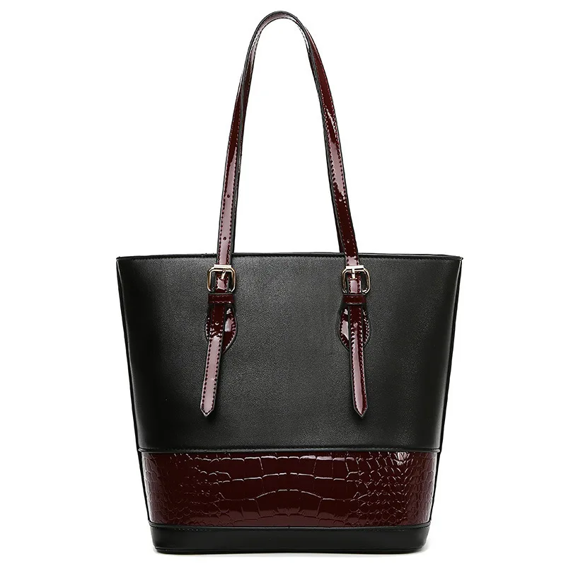 2019 New Style WOMEN'S Bag Western Style Contrast Color Crocodile Pattern Two-Piece Set Shoulder Bag Large Capacity Toth Fashion
2019 New Style WOMEN'S Bag Western Style Contrast Color Crocodile Pattern Two-Piece Set Shoulder Bag Large Capacity Toth Fashion